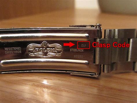 rolex clasp code lookup|find rolex by serial number.